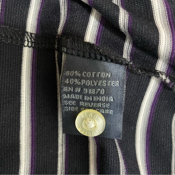 Alan Flusser Men’s Black White Golf Short Sleeve Polo - Picture 5 of 7